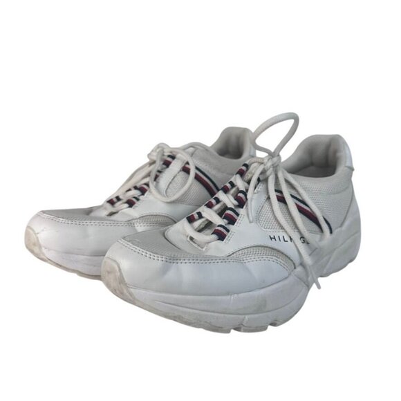 Tommy Hilfiger Sneakers Womens 8.5M WhiteLeather Sole Retro Classic 90s Y2K - Picture 8 of 9